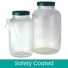 Qorpak Standard Wide Mouth Safety Coated Bottles, Vacuum & Ionized 4/Case - GLC-07020