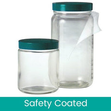 Qorpak Safety Coated Straight Sided Round Bottles 24/Case - GLC-02240