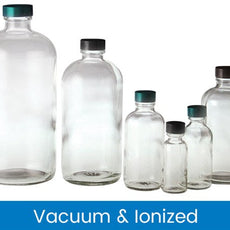 Qorpak Boston Round Bottles - Clear, Vacuum & Ionized 48/Case - GLC-04899