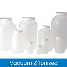 Qorpak Wide Mouth Round Bottles, Vacuum & Ionized 210/Case - PLC-03636