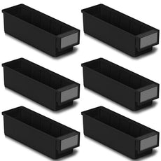 Treston Set of 6 ESD Shelf bins, black (11.81" x 3.62" x 3.23") - SBS6-3010-4ESD