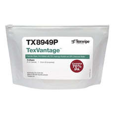 TexVantage Polyester Pre-wetted Cleanroom Wipers, Non-Sterile - TX8949P