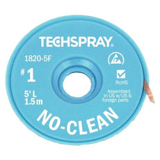 Techspray No-Clean White #1 Braid - 5' AS - 1820-5F
