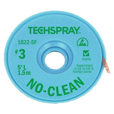 Techspray No-Clean Green #3 Braid - 5' AS - 1822-5F