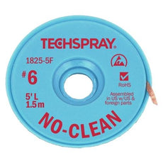 Techspray No-Clean Red #6 Braid - 5' AS - 1825-5F