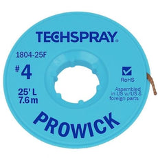 Techspray Pro Wick Blue #4 Braid - 25' - 1804-25F