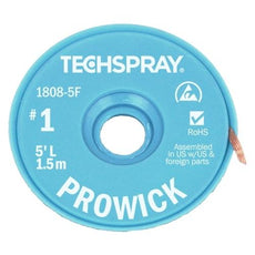 Techspray Pro Wick White #1 Braid - 5' AS - 1808-5F