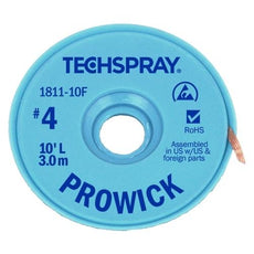 Techspray Pro Wick Blue #4 Braid - 10' AS - 1811-10F