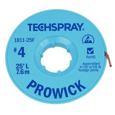 Techspray Pro Wick Blue #4 Braid - 25' AS - 1811-25F