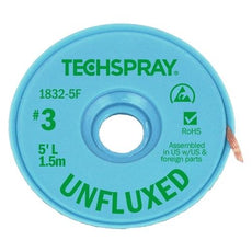 Techspray Unfluxed Green #3 Braid - 5' AS - 1832-5F