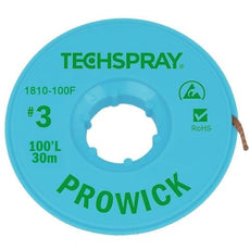 Techspray Pro Wick Green #3 Braid - 100' AS - 1810-100F