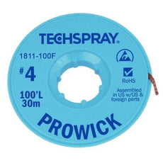 Techspray Pro Wick Blue #4 Braid - 100' AS - 1811-100F