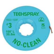 Techspray No-Clean Green #3 Braid - 100' AS - 1822-100F