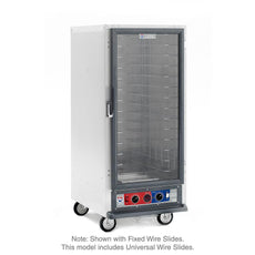 C5 1 Series Holding Cabinet, 3/4 Height, Combination Module, Full Length Clear Door, Universal Wire Slides