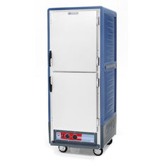 C5 3 Series Holding Cabinet with Insulation Armour, Full Height, Heated Holding Module, Dutch Solid Doors, Universal Wire Slides, 120V, 1440W, Blue