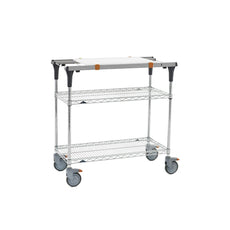 PrepMate MultiStation with Accessory Pack 1, 36", Brite Zinc Wire top and bottom shelves with Chrome posts