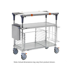 PrepMate MultiStation with Accessory Pack 2, 48", Solid Galvanized top and bottom shelves with Chrome posts