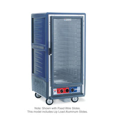 C5 3 Series Holding Cabinet with Insulation Armour, 3/4 Height, Moisture Module, Full Length Clear Door, Lip Load Aluminum Slides, 120V, 2000W, Blue