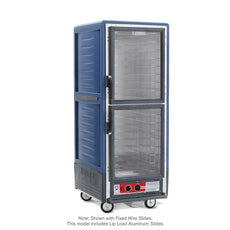 C5 3 Series Holding Cabinet with Insulation Armour, Full Height, Heated Holding Module, Dutch Clear Doors, Lip Load Aluminum Slides, 120V, 2000W, Blue