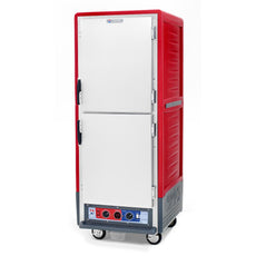 C5 3 Series Holding Cabinet with Insulation Armour, Full Height, Combination Module, Dutch Solid Doors, Fixed Wire Slides, 120V, 1440W, Red