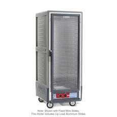 C5 3 Series Holding Cabinet with Insulation Armour, Full Height, Heated Holding Module, Full Length Clear Door, Lip Load Aluminum Slides, 220-240V, 1681-2000W, Gray