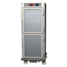 C5 9 Series Pass-Thru Heated Holding Cabinet, Full Height, Aluminum, Dutch Clear Doors/Dutch Clear Doors, Lip Load Aluminum Slides