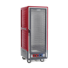 C5 3 Series Holding Cabinet with Insulation Armour, Full Height, Combination Module, Full Length Clear Door, Fixed Wire Slides, 220-240V, 1681-2000W, Red