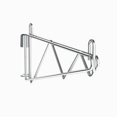 Metro 1WS18S Super Erecta Post-Type Wall Mount Single Shelf Support for 18" Wide Shelves, Stainless Steel