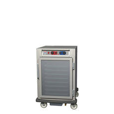C5 9 Series Pass-Thru Heated Holding Cabinet, 1/2 Height, Stainless Steel, Full Length Clear Door/Full Length Clear Door, Universal Wire Slides