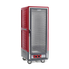 C5 3 Series Holding Cabinet with Insulation Armour, Full Height, Heated Holding Module, Full Length Clear Door, Fixed Wire Slides, 120V, 2000W, Red