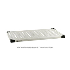 Super Erecta Solid Shelf, Louvered/Embossed Stainless Steel, 18" x 42"