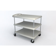myCart Series 3-shelf Utility Cart, Gray, 27.6875" x 40.25"