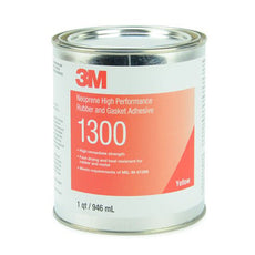 3M 1300 Neoprene High Performance Rubber and Gasket Adhesive Solvent Yellow 1 qt Can - 1300 1 QUART