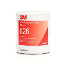 3M 826 Nitrile Plastic Adhesive Solvent Amber 1 qt Can - 826 1 QUART
