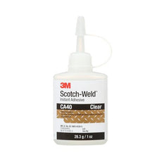 3M Scotch-Weld CA40 Instant Cyanoacrylate Adhesive Clear 1 oz Bottle - CA40 1 OZ BOTTLE