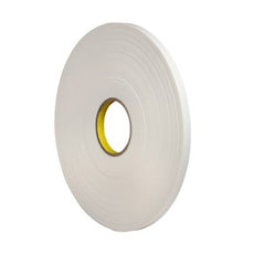 3M 4462 Foam Tape Double Coated Polyethylene White 0.5 in x 72 yd Roll - 4462 WHITE 1/2IN X 72YDS