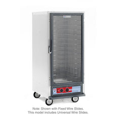 C5 1 Series Holding Cabinet, 3/4 Height, Heated Holding Module, Full Length Clear Door, Universal Wire Slides