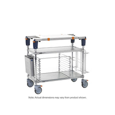 PrepMate qwikSet MultiStation with Accessory Pack 2, 30", Solid Galvanized top and bottom shelves with Chrome posts