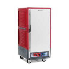 C5 3 Series Holding Cabinet with Insulation Armour, 3/4 Height, Moisture Module, Full Length Solid Door, Lip Load Aluminum Slides, 120V, 2000W, Red