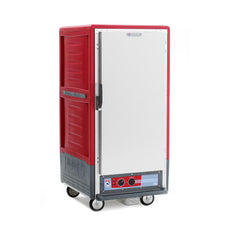 C5 3 Series Holding Cabinet with Insulation Armour, 3/4 Height, Heated Holding Module, Full Length Solid Door, Fixed Wire Slides, 120V, 2000W, Red
