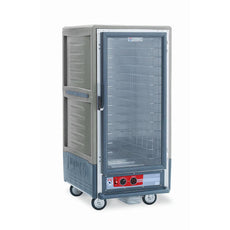 C5 3 Series Holding Cabinet with Insulation Armour, 3/4 Height, Heated Holding Module, Full Length Clear Door, Fixed Wire Slides, 120V, 1440W, Gray
