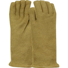 Heat & Cold Resistant Electrostatic Dissipative (ESD) Glove with PBI® Outer Shell and Nylon / Wool Lining - 14", Brown, Medium - 50GM