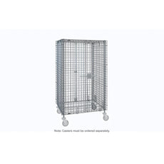 Super Erecta Standard-Duty Stem Caster Security Unit, Polished Stainless Steel, 33.5" x 40.75" x 62" (Casters Not Included)