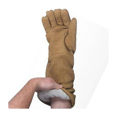 Heat & Cold Resistant Electrostatic Dissipative (ESD) Glove with PBI® Outer Shell and Nylon / Wool Lining - 18", Brown, Large - 55G
