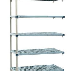 MetroMax Q 5AQ337G3 5-Shelf Plastic Industrial Shelving Add-On Unit, 18" x 36" x 74"