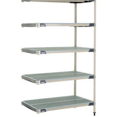 MetroMax i 5AX547GX3 5-Shelf Plastic Industrial Shelving Add-On Unit, 24" x 42" x 74"