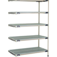 MetroMax i 5AX557GX3 5-Shelf Plastic Industrial Shelving Add-On Unit, 24" x 48" x 74"