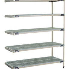 MetroMax i 5AX567GX3 5-Shelf Plastic Industrial Shelving Add-On Unit, 24" x 60" x 74"