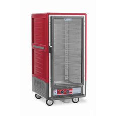 C5 3 Series Holding Cabinet with Insulation Armour, 3/4 Height, Heated Holding Module, Full Length Clear Door, Universal Wire Slides, 220-240V, 1681-2000W, Red