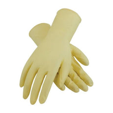 Single Use Class 100 Cleanroom Latex Glove with Fully Textured Grip - 12", White, Medium - 612HCM